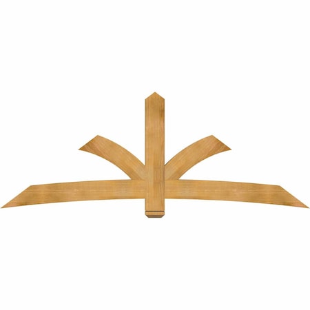 Ekena Millwork Davenport Rough Sawn Timber Gable Bracket, Western Red Cedar, 96"W x 36"H x 4"D x 6"F, 9/12 Pitch GBW096X36X0406DAV00RWR